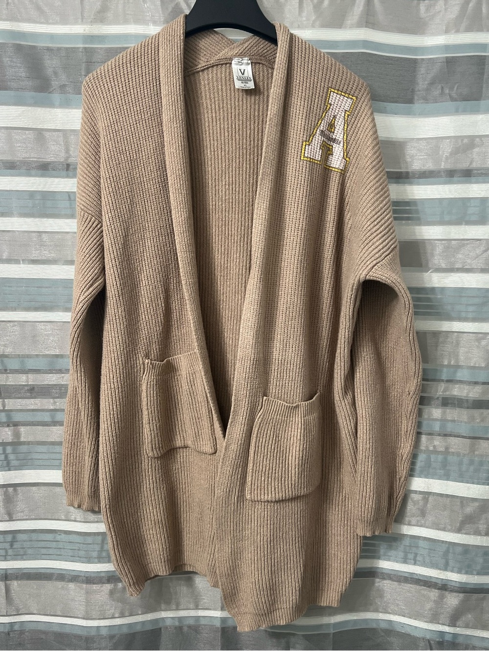 Appalachian State Mountaineers Cozy Taupe Open-Front Women’s Cardigan Sweater